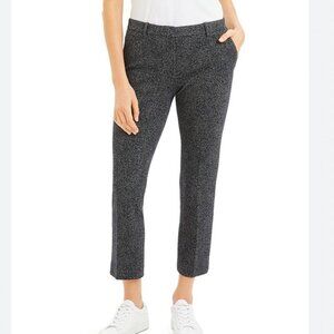 THEORY WOOL BLEND TAILOR CROPPED TROUSER IN MARLED SPECKLED KNIT - 4